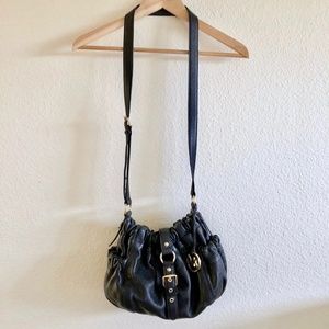 Michael Kors Black Leather Crossbody Shoulder Bag